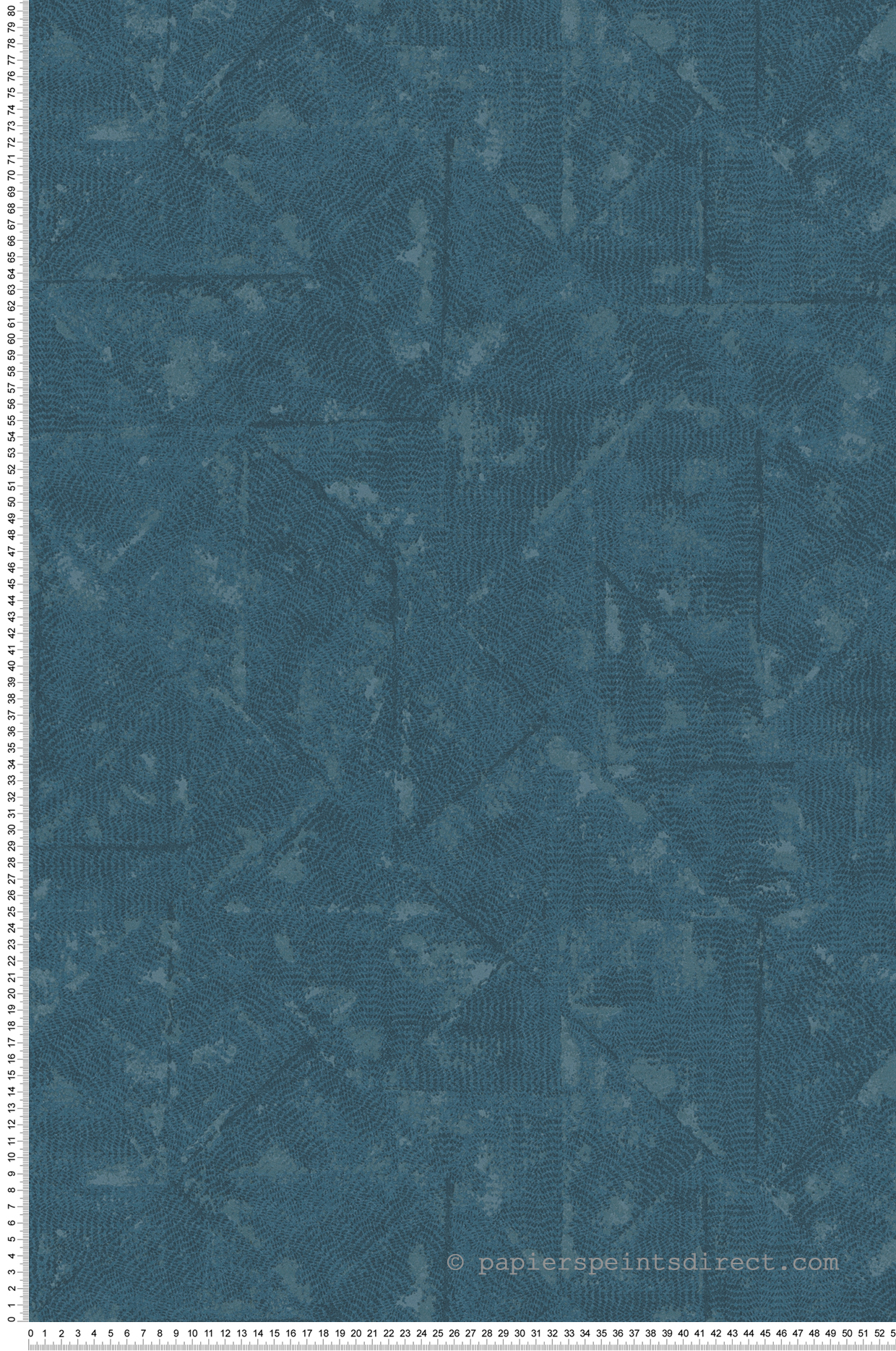 Papier peint ethnique Tribu géométrique bleu canard - Tribeca de Montecolino | Réf. MC-36975-1