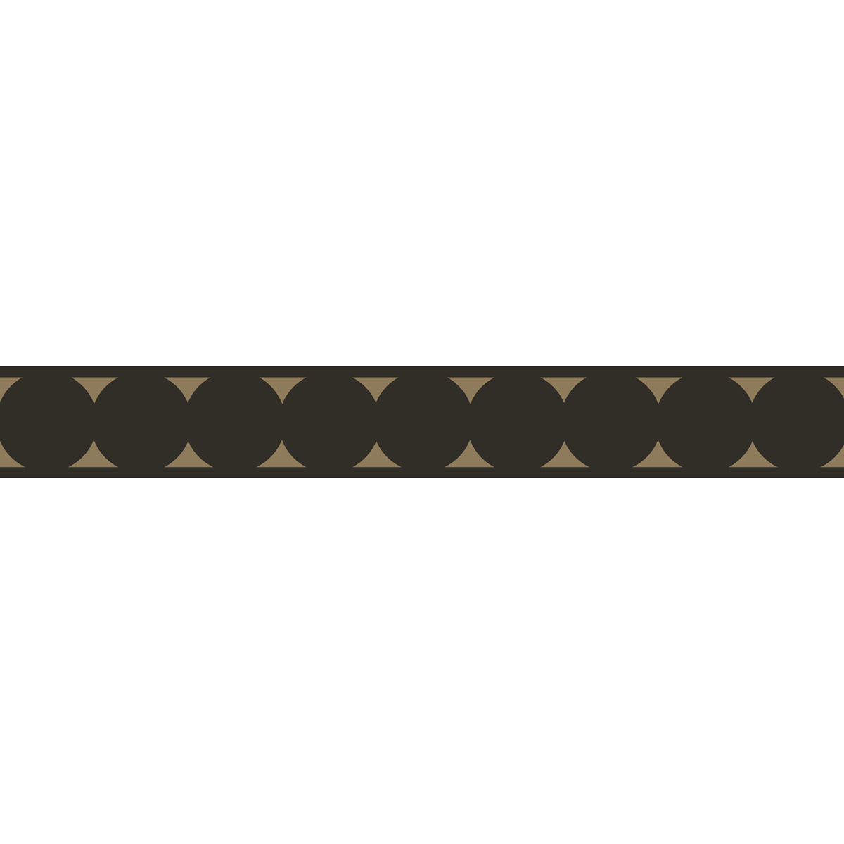 Galon Cercle La Coquette fusain beige - Années Folles de Casadéco | Réf. ANFO201119703