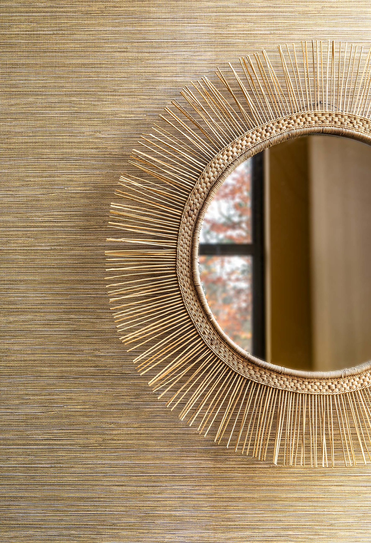 Papier peint Paille Japonaise camel brun - Maori de Montecolino | Réf. MC-TA25042