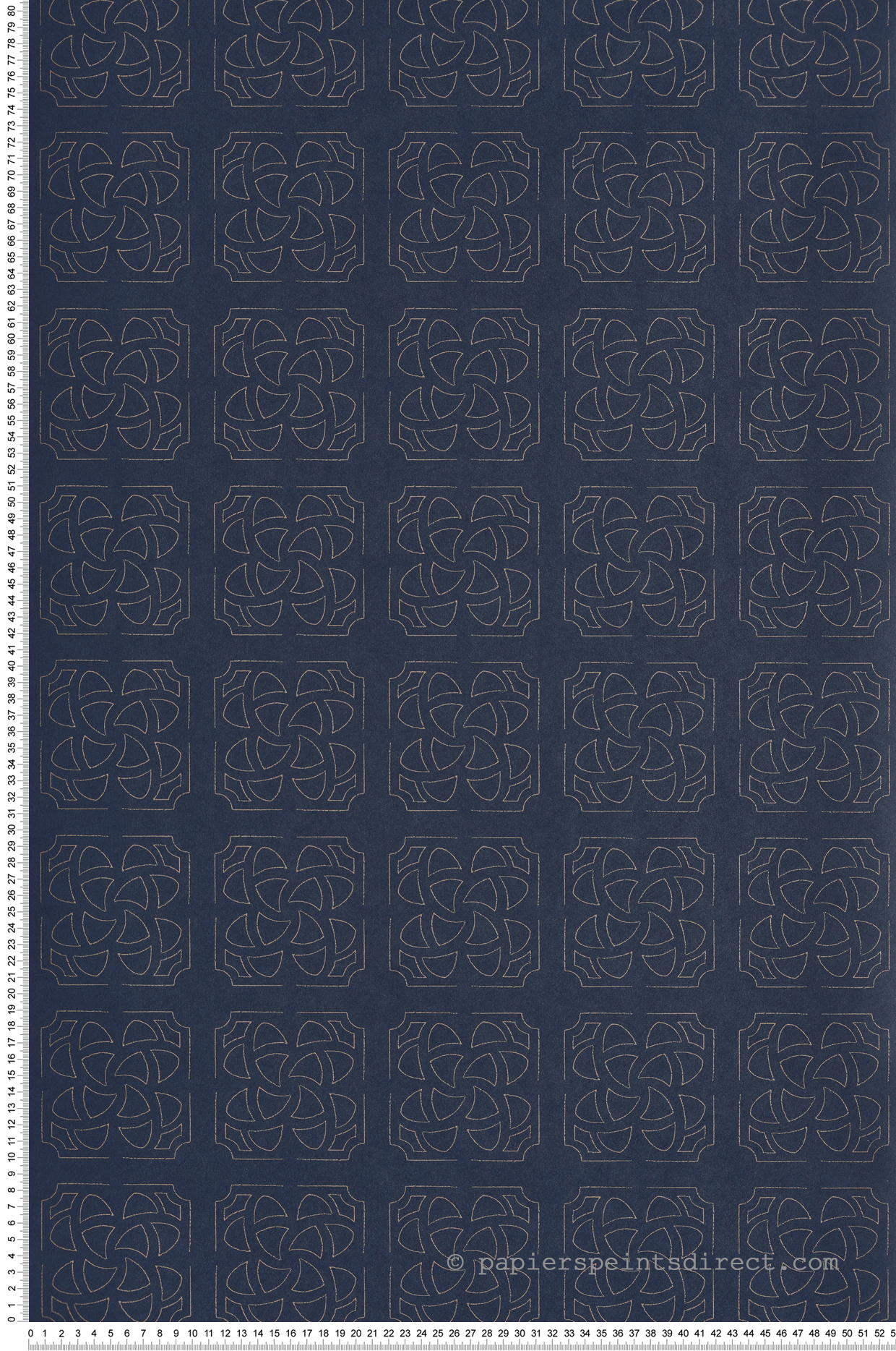 Papier peint Mosaïque Hortus bleu encre - Botanica de Casadéco | Réf. BOTA85936612