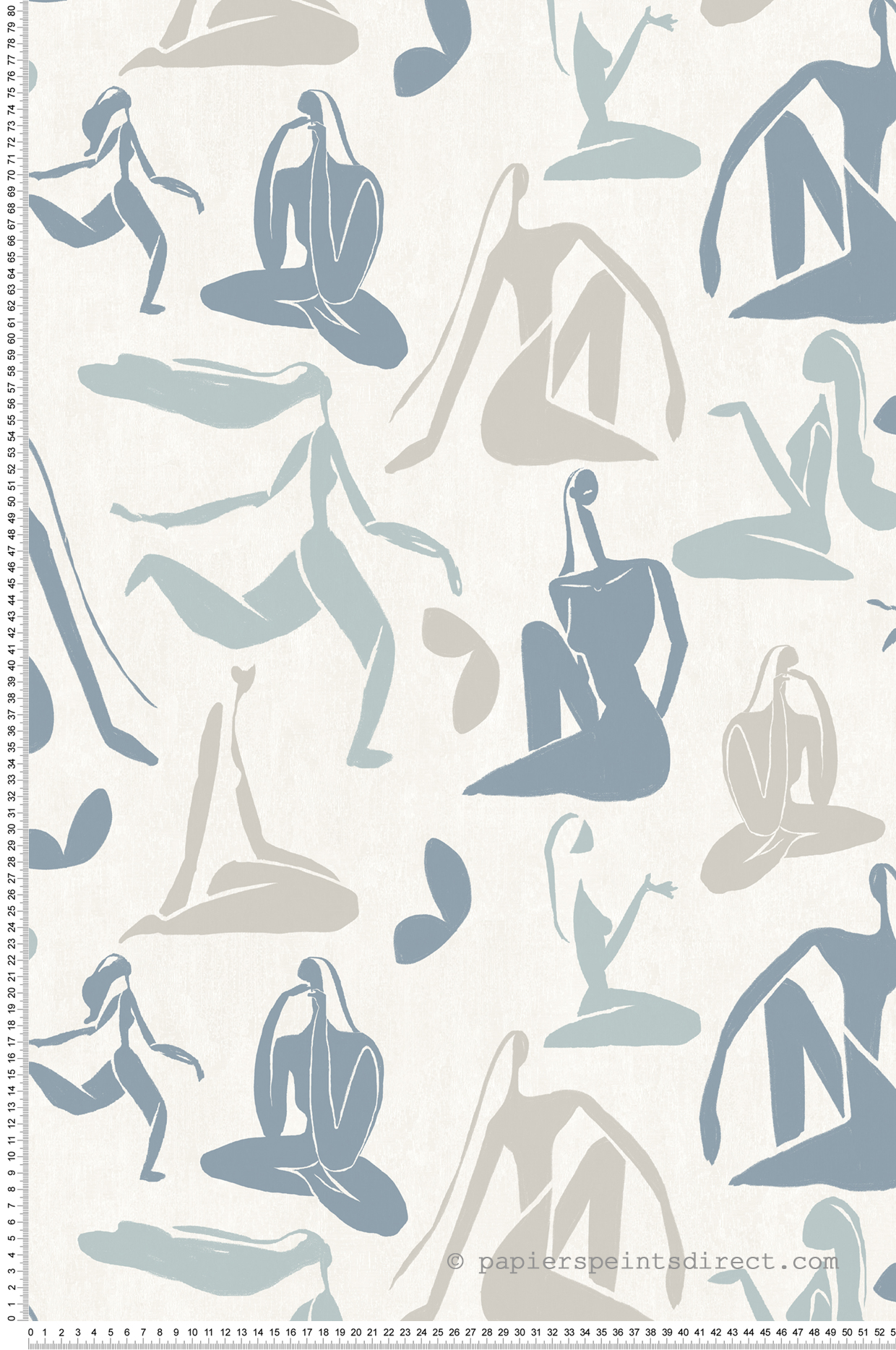 Papier peint Silhouette Abstraite bleu - Arty d'Ugépa | Réf. UGP-M47601