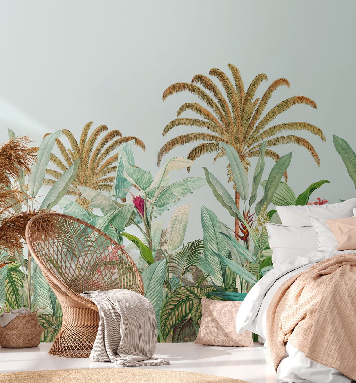 Papier peint panoramique Jungle Dessinée vert bleu - The Wall 2 d'A.S. Création | Réf. AS-392311