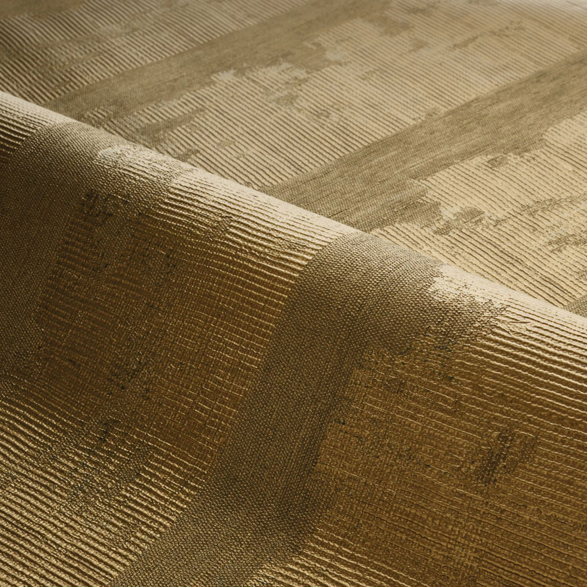 Papier peint Terre Cuite Nérikomi doré foncé - Cérame de Casamance AMB3| Réf. CAS-76102548