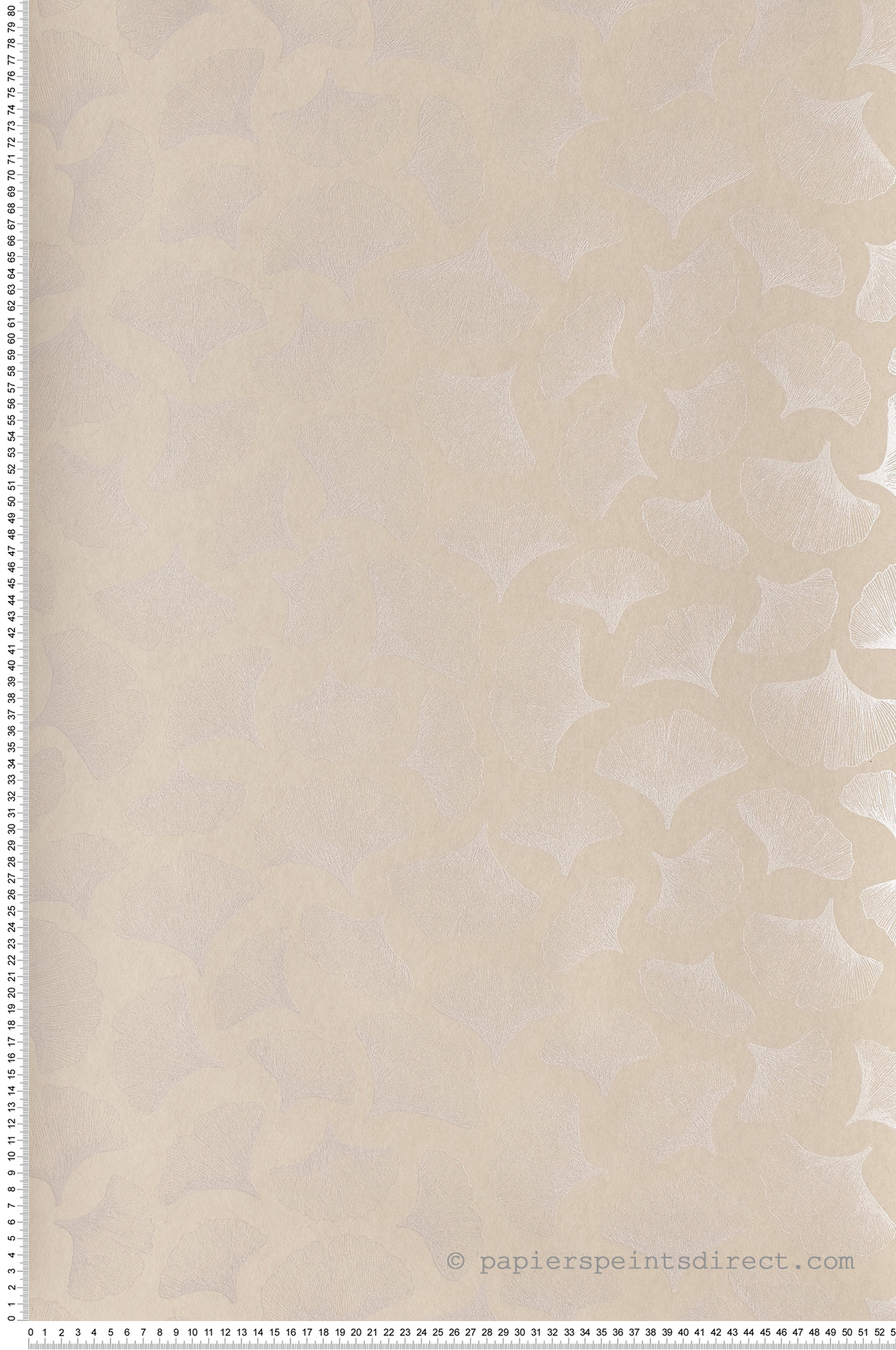 Papier Peint Ginkgo craie - Portfolio de Casamance | Réf. CAS-73970121