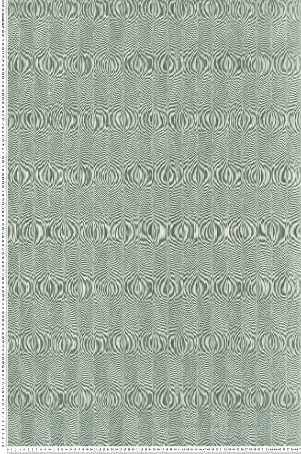 Papier peint Vagues Keramos vert amande doré - Cérame de Casamance | Réf. CAS-76113058