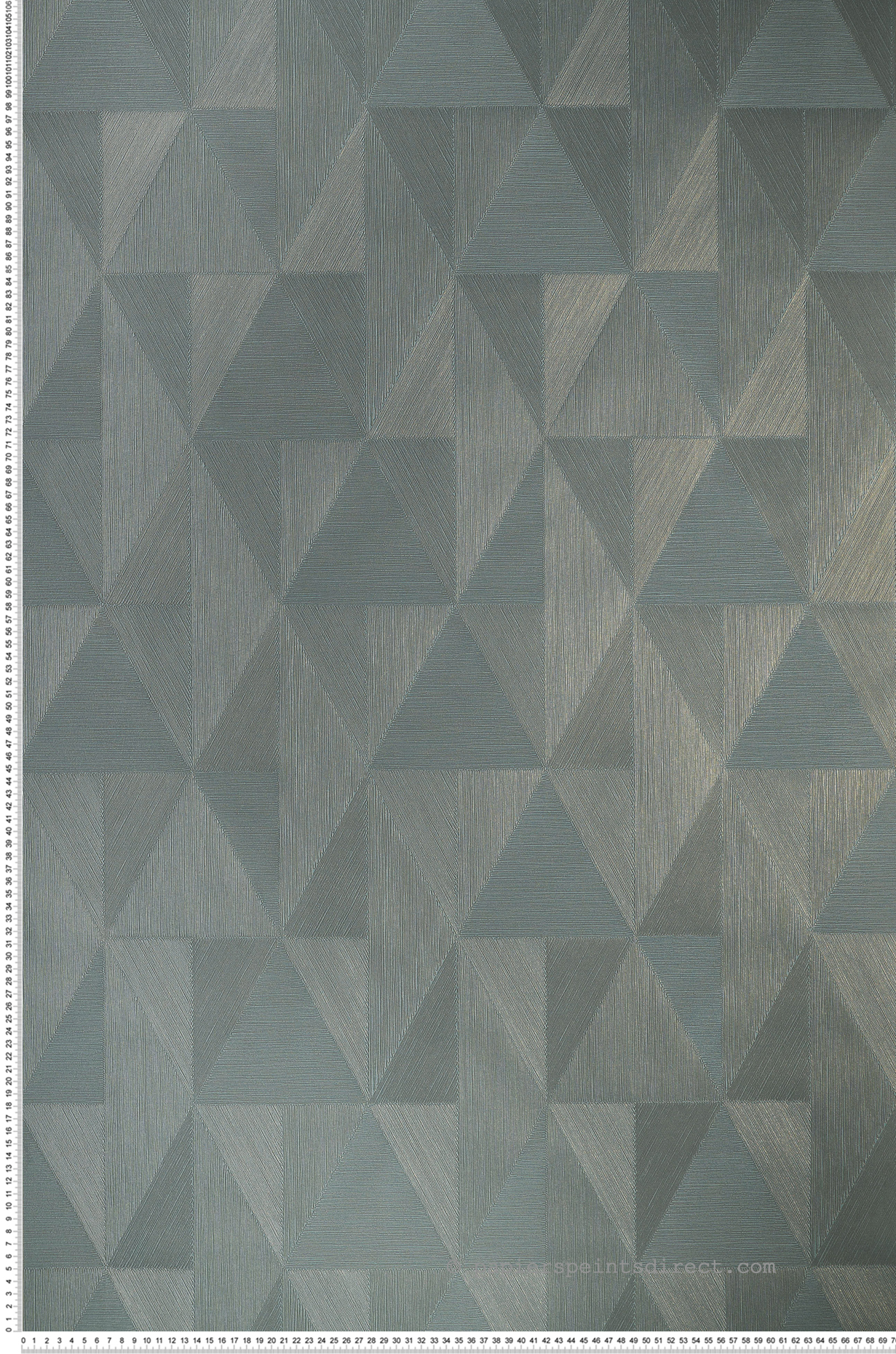 Papier peint Géométrique Parangon vert céladon doré - Métal de Casamance | Réf. CAS-75770814