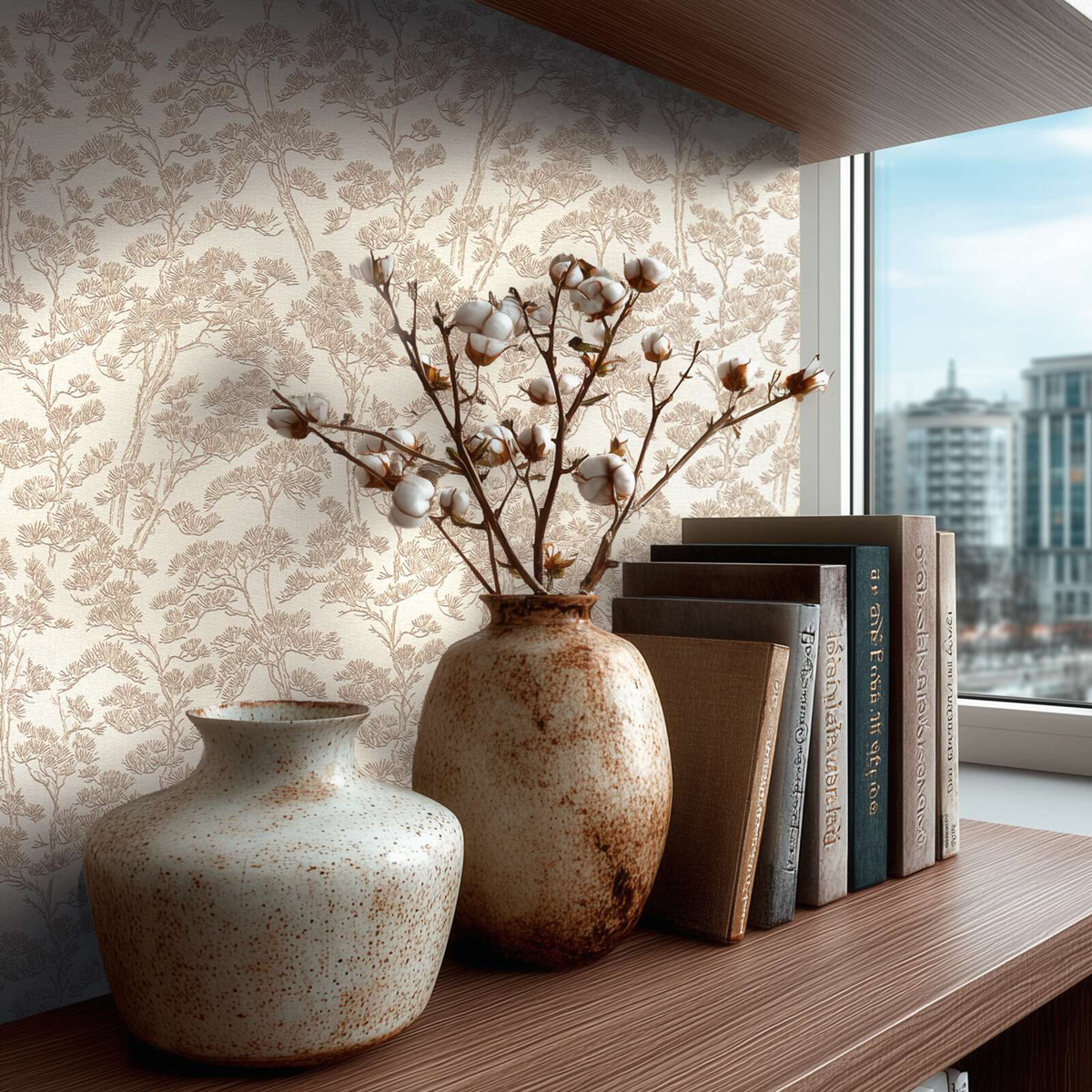 Papier peint Japonais Naturel Pins beige - Vibes & Styles d'A.S. Création AMB3| Réf. AS-790012