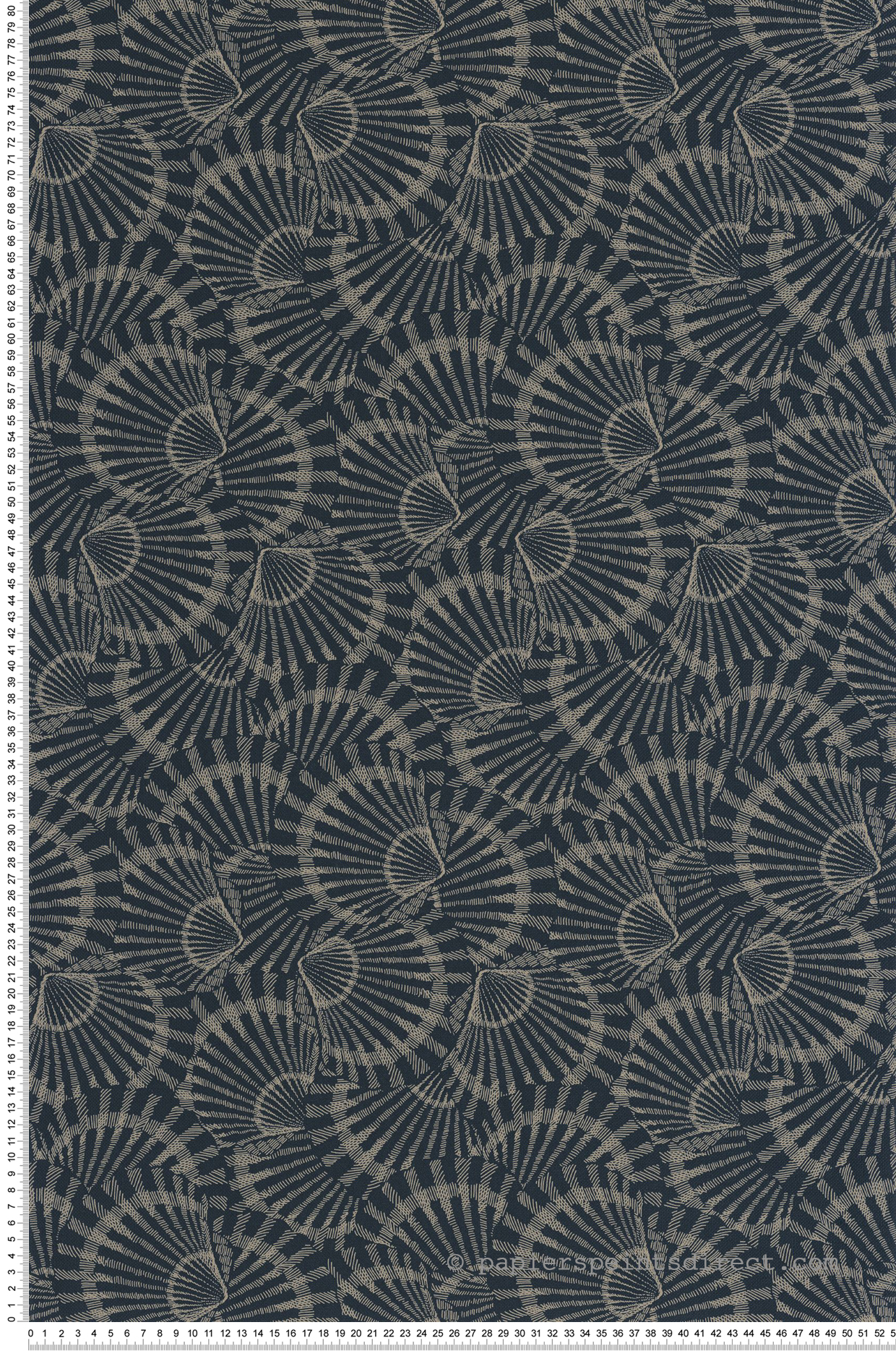 Papier peint Coquillage Saint Malo bleu marine - Seaside de Casadéco | Réf. SEAS201486909