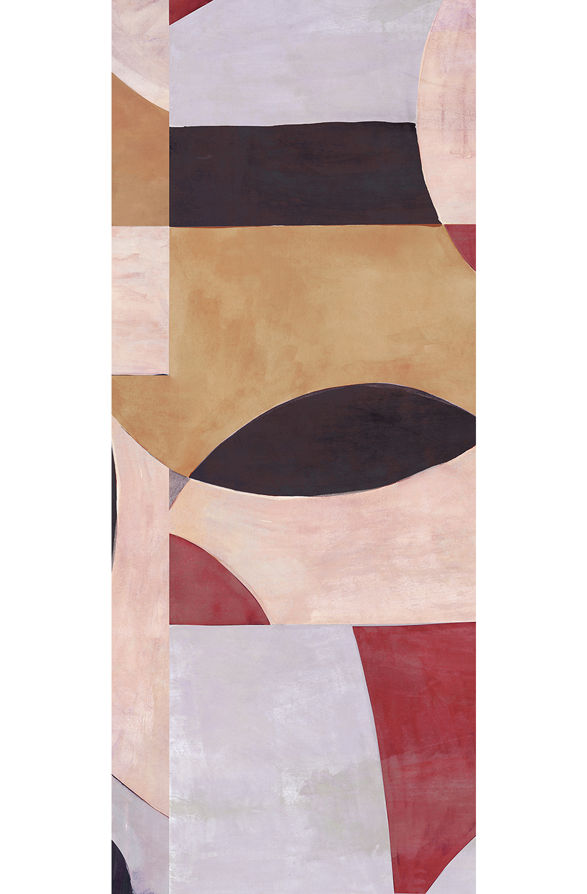 Papier peint panoramique Géométrique Patina bordeaux - A H260 - Wall Designs IV de Masureel | Réf. MAS-DG4ILA1011-260