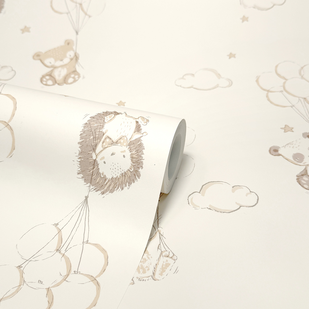 Papier peint Ballons Animaux beige - Imagine de Lutèce ROLL | Réf. LTC-DL27556