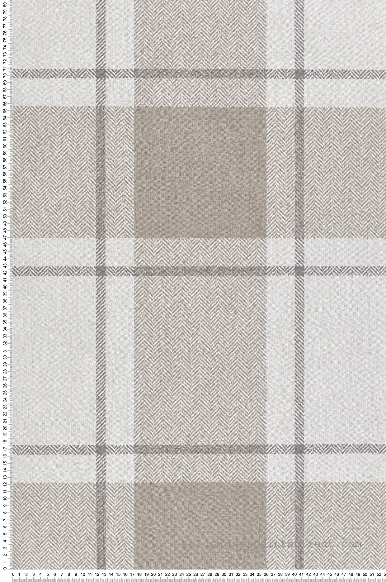 Papier peint Tartan Chevon taupe gris - Stripes & Checks de Montecolino | Réf. MC-ST38401