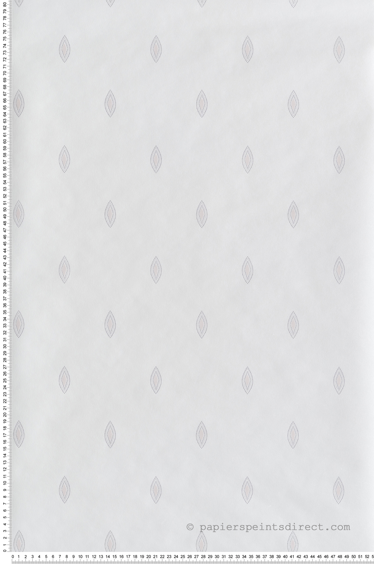 Papier peint Motif Dolce rose blanc métallisé - Othello de Masureel | Réf. MAS-OTH306