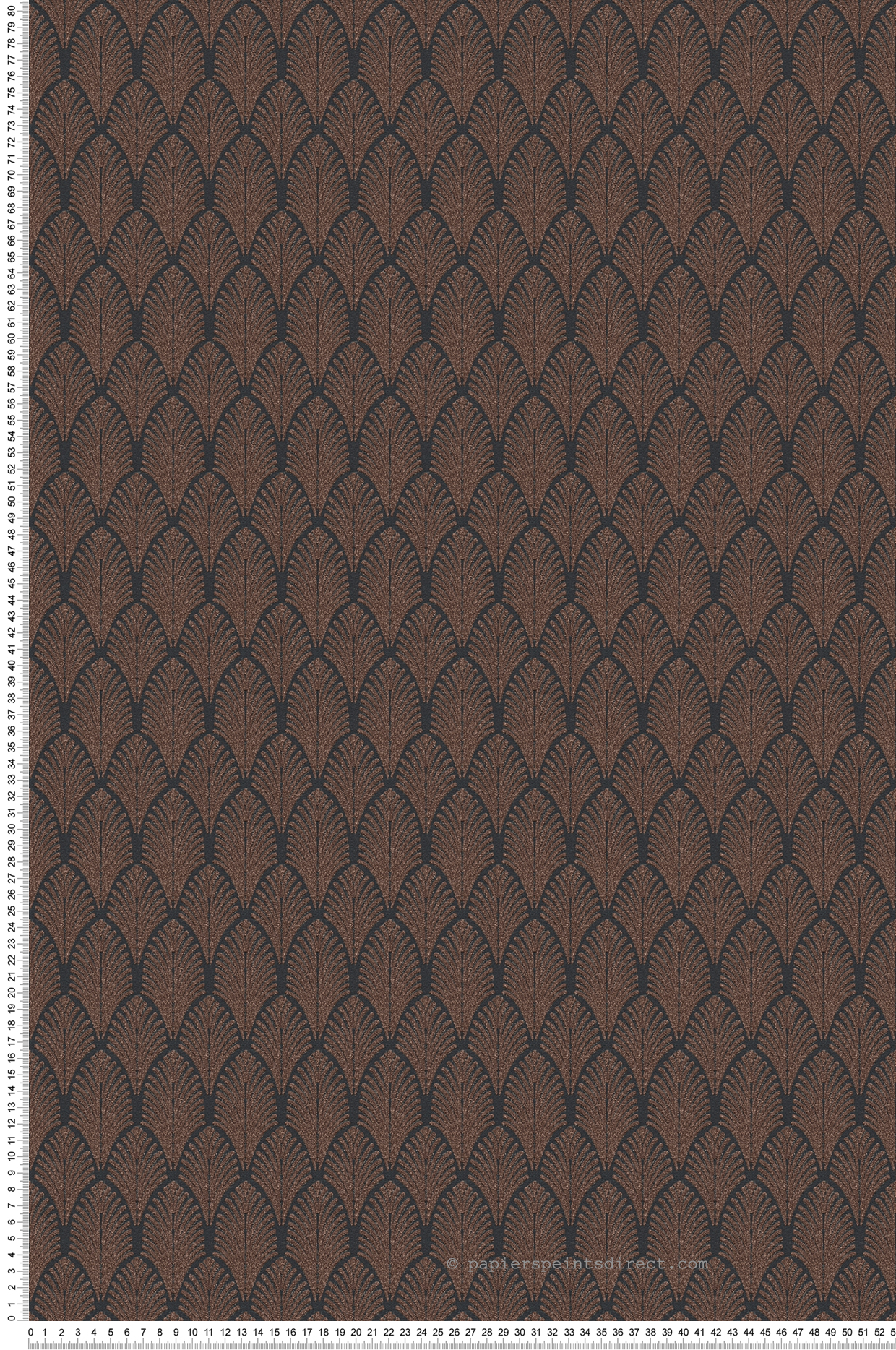 Papier peint Palme Art Déco Pailleté mordoré - Pop Style d'AS Création | Réf. SP15413