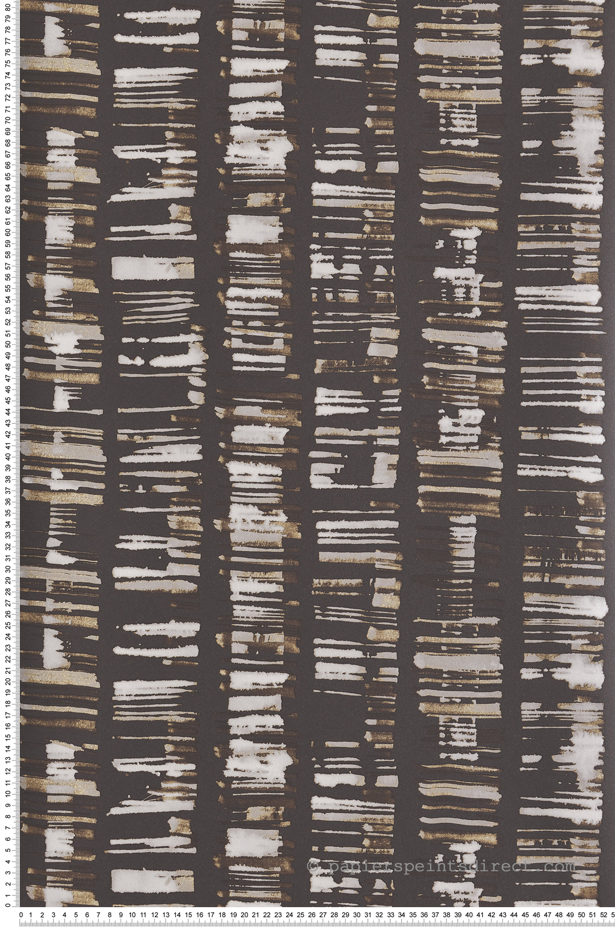 Papier peint Rayure Ethnique argenté et beige - Bamako de Lutèce | Réf. LTC-G78281