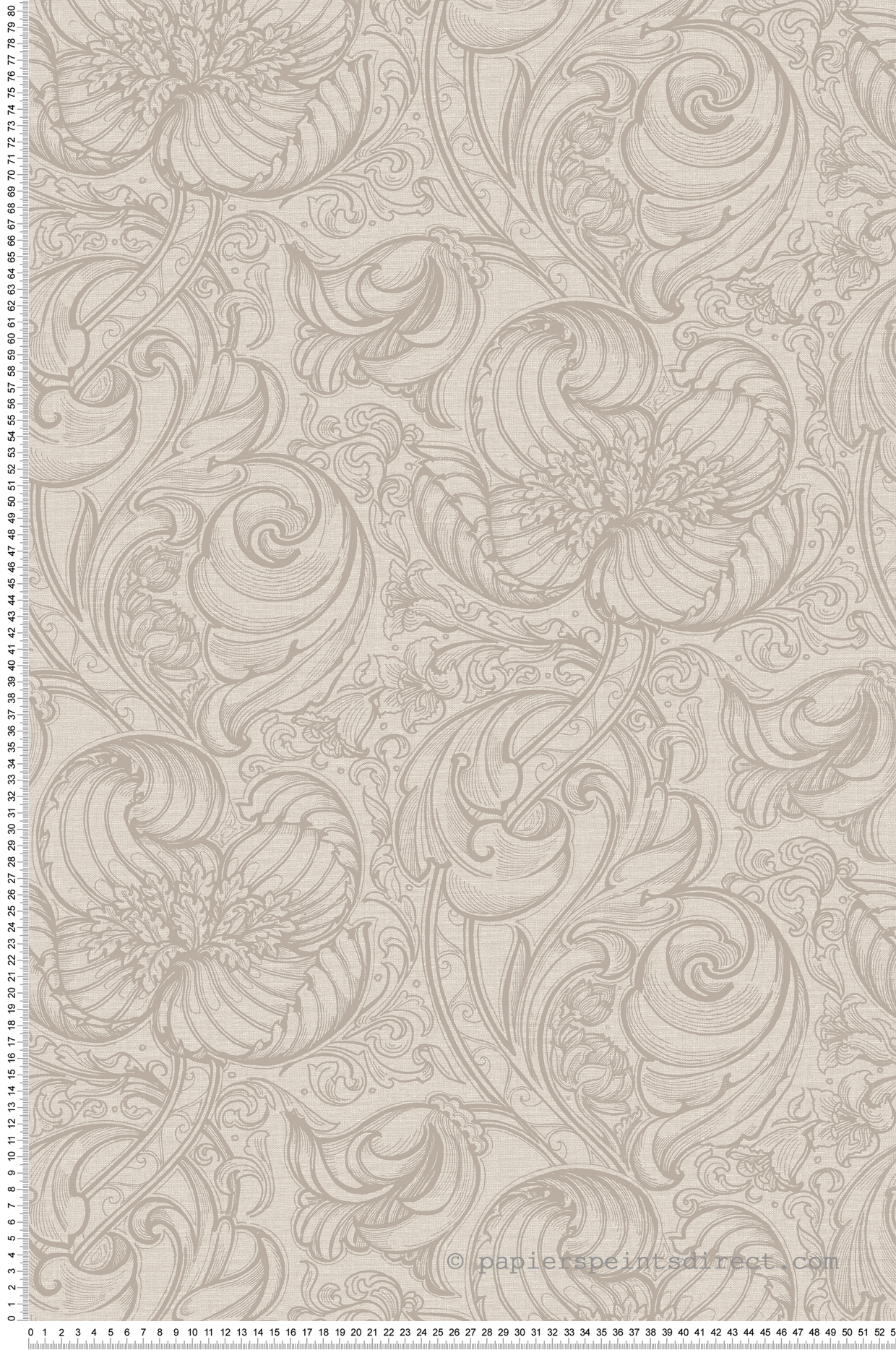 Papier peint Entrelacs Tulipe Lys beige - The Wall Llewelyn-Bowen de Lutèce | Réf. LTC-LB25112