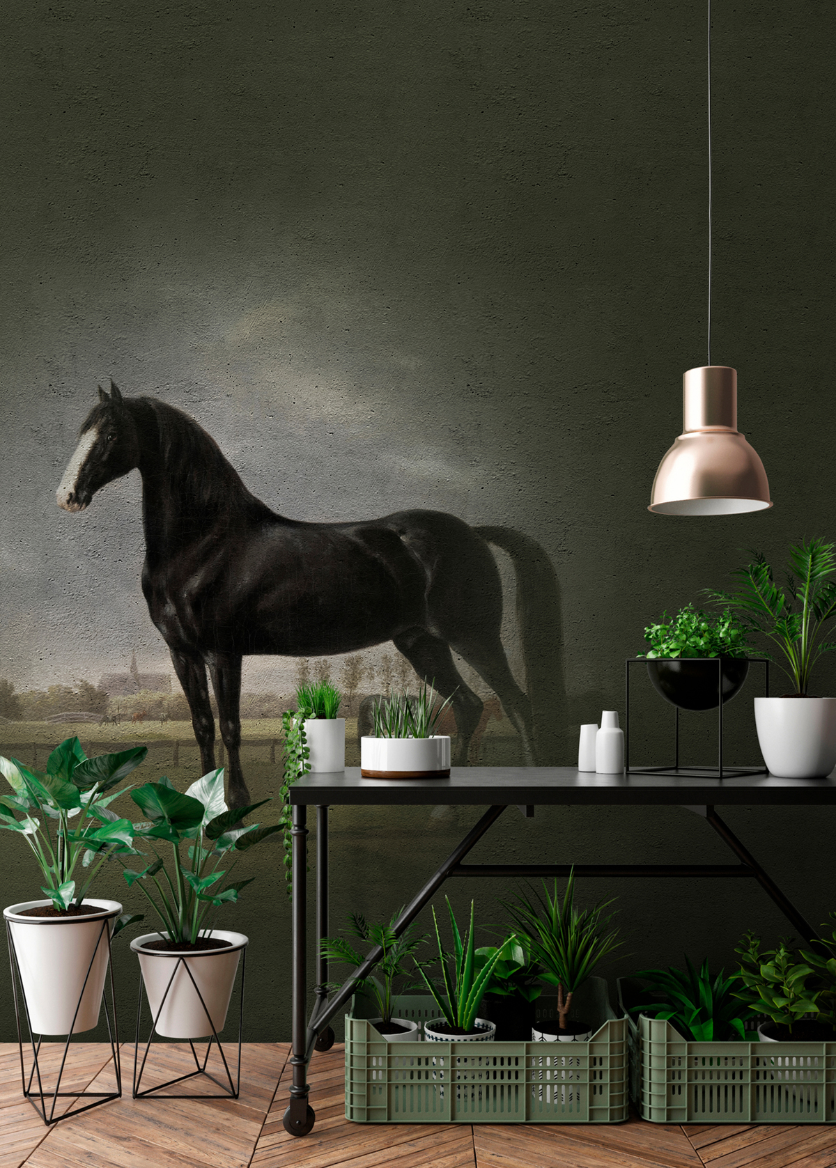 Papier peint panoramique Cheval Fresco 4 - Référence DD110666 - Intissé 200g/m2 - Standard 200 x 270