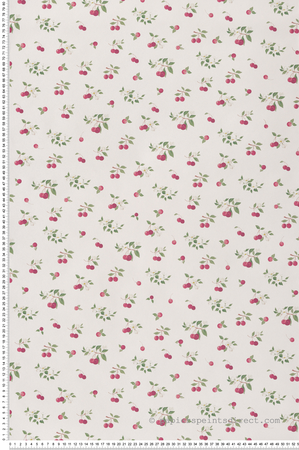 Papier peint Liberty Cerise rose vert - Cuisines & Bains de Lutèce | Réf. LTC-51230907