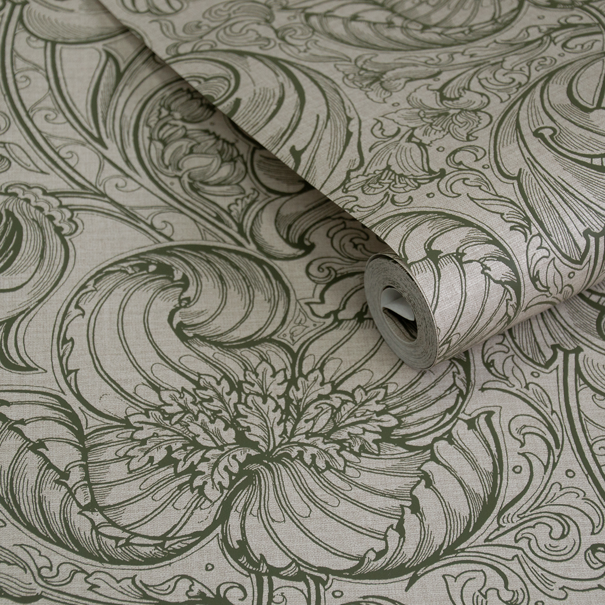 Papier peint Entrelacs Tulipe Lys vert - The Wall Llewelyn-Bowen de Lutèce | AMB2 Réf. LTC-LB25111