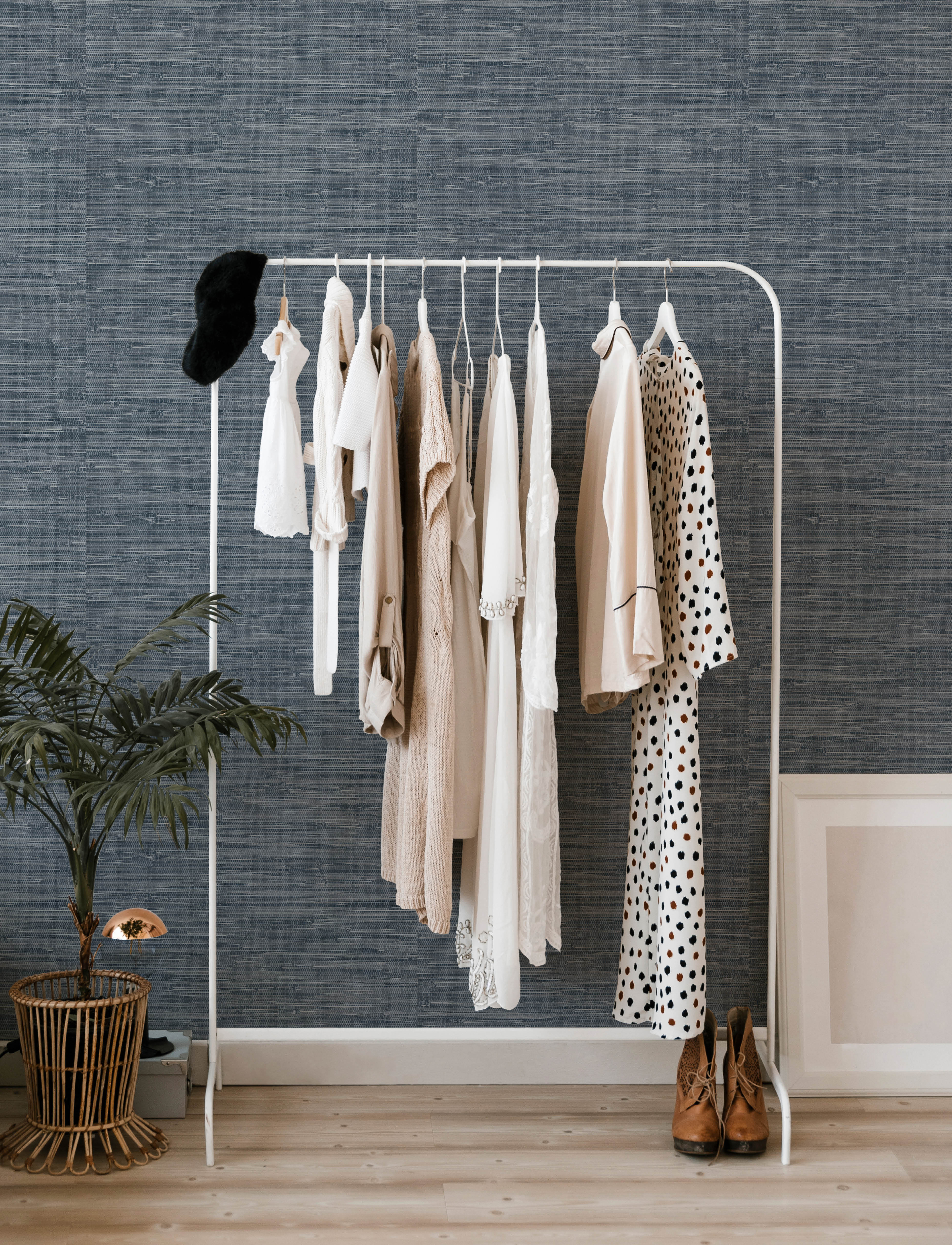 Papier peint Paille Imitation Exhale bleu - Harmony de Lutèce | Réf. LTC-FD27260