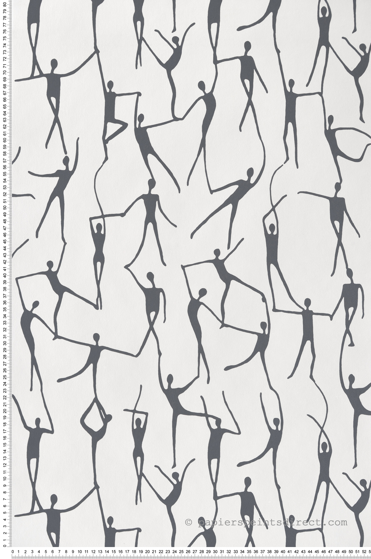 Papier peint Original Danse Alberto anthracite - Iconic de Casadéco | Réf. CONI88420505