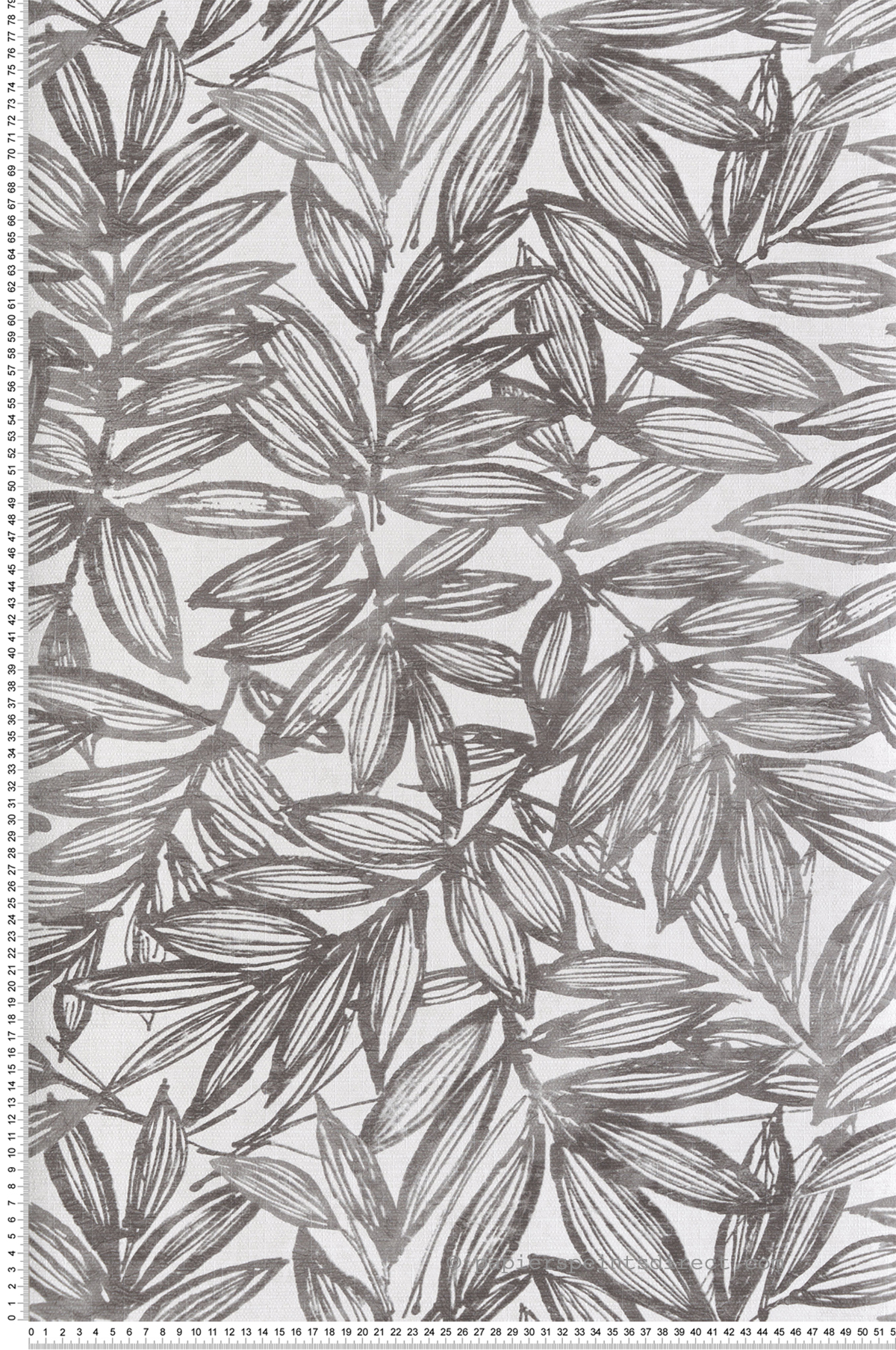 Papier peint Feuillage Rythmic gris anthracite - Harmony de Lutèce | Réf. LTC-FD27229