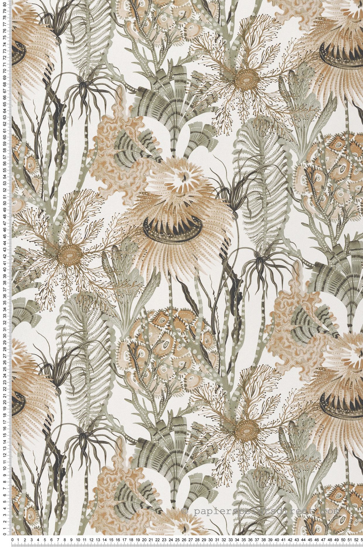 Papier peint Fonds Marins beige kaki - Cuisines & Bains de Lutèce | Réf. LTC-51231507