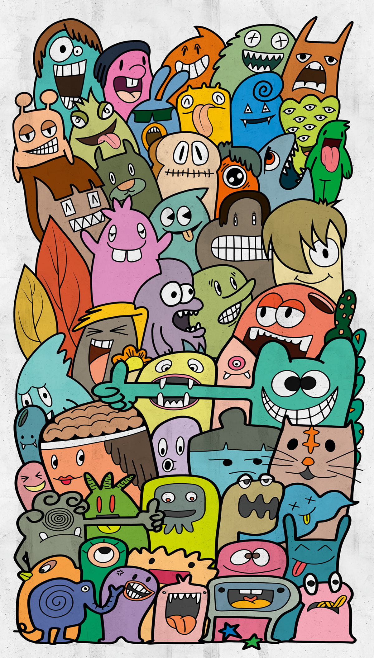 Papier peint panoramique Personnage Monstre multicouleurs - The Wall 3 d'A.S. Création | Réf. AS-398271