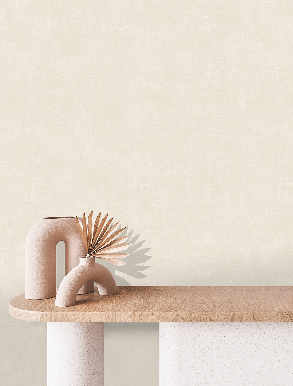 Papier peint Faux Uni Brossé beige - Arty d'Ugépa | Réf. UGP-M50407