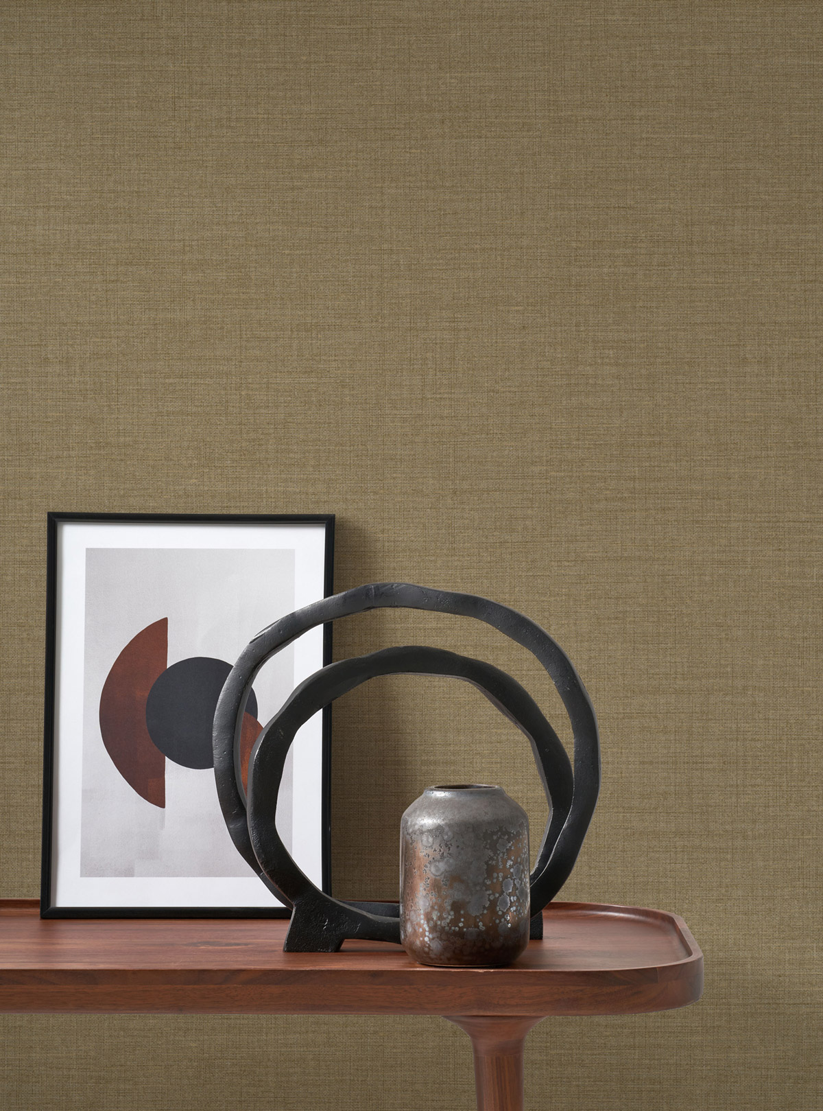 Papier peint Faux Uni Pointillé Smith bistre - Carnaby Street de Casadéco | Réf. CARN200562700