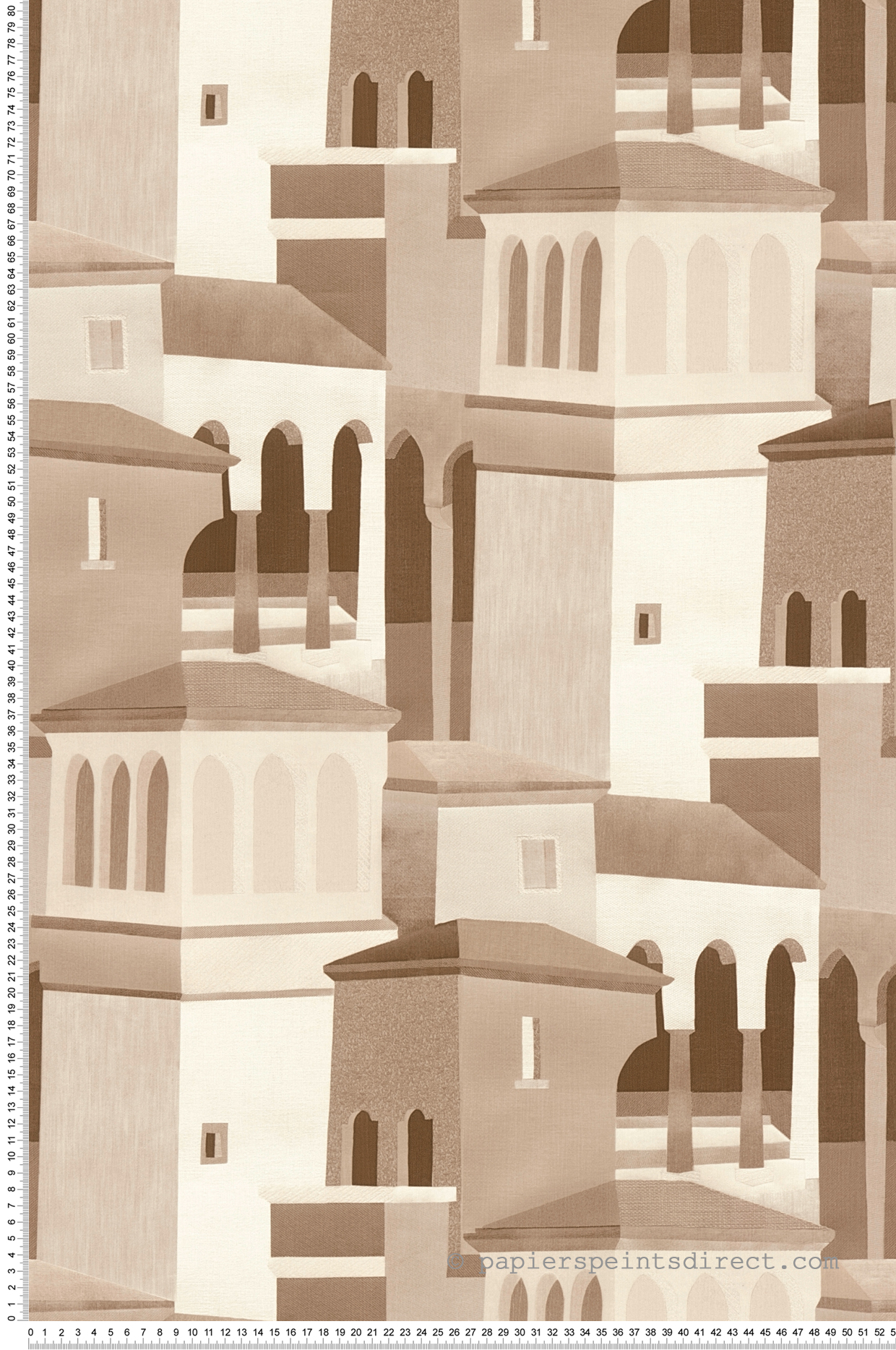 Papier peint 3D Façades Méditérranée taupe - Pintwalls 3 d'A.S. Création | Réf. AS-791869