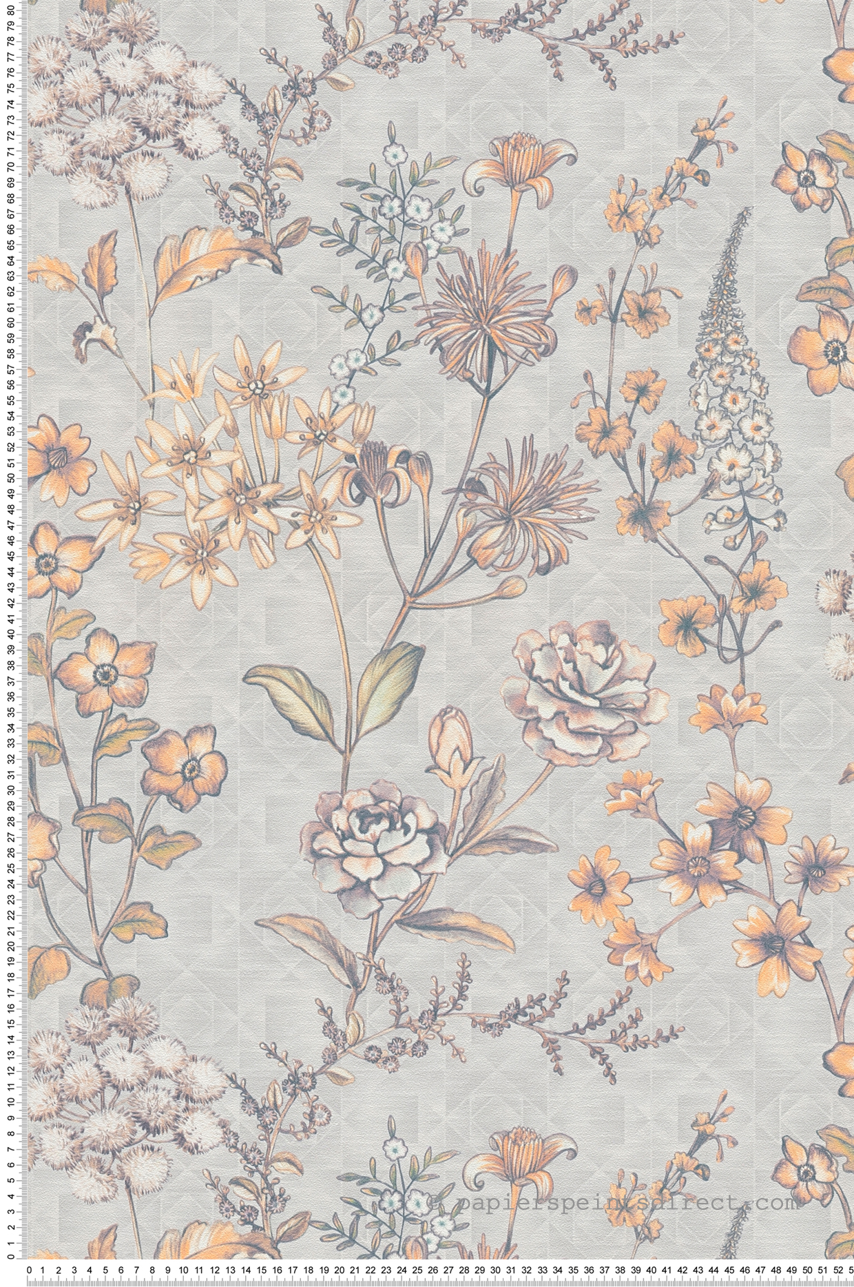 Papier peint Fleuri Blooming gris - Metropolitan Stories 3 d'A.S. Création | Réf. AS-391171