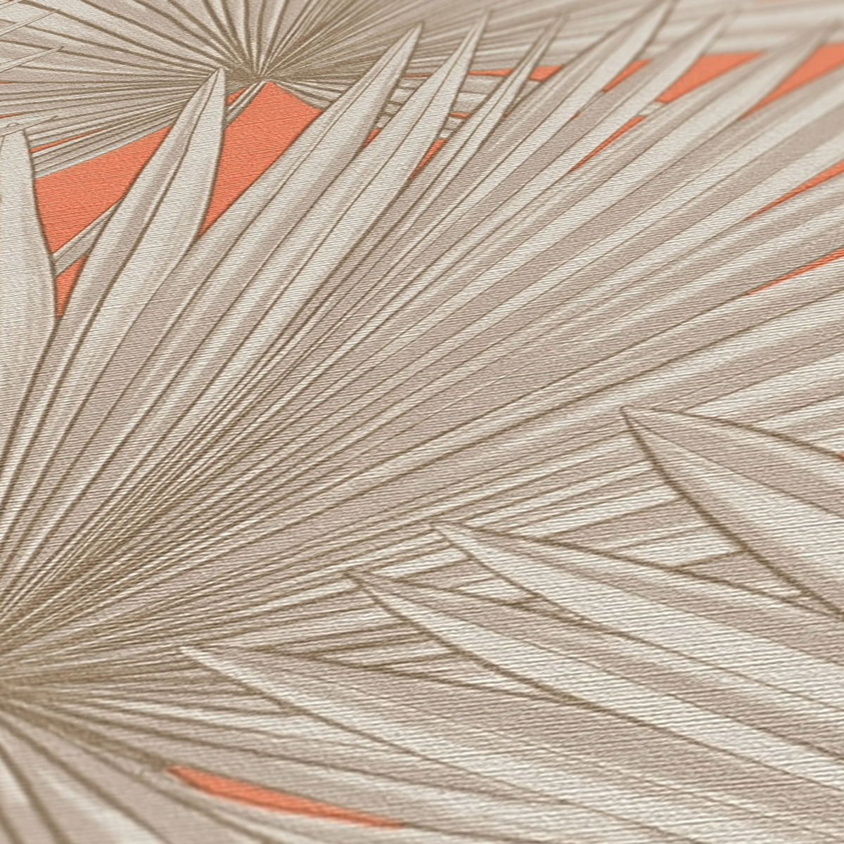 Papier peint Palme Eventail orange - Antigua d'A.S. Création AMB3 | Réf. SP15927