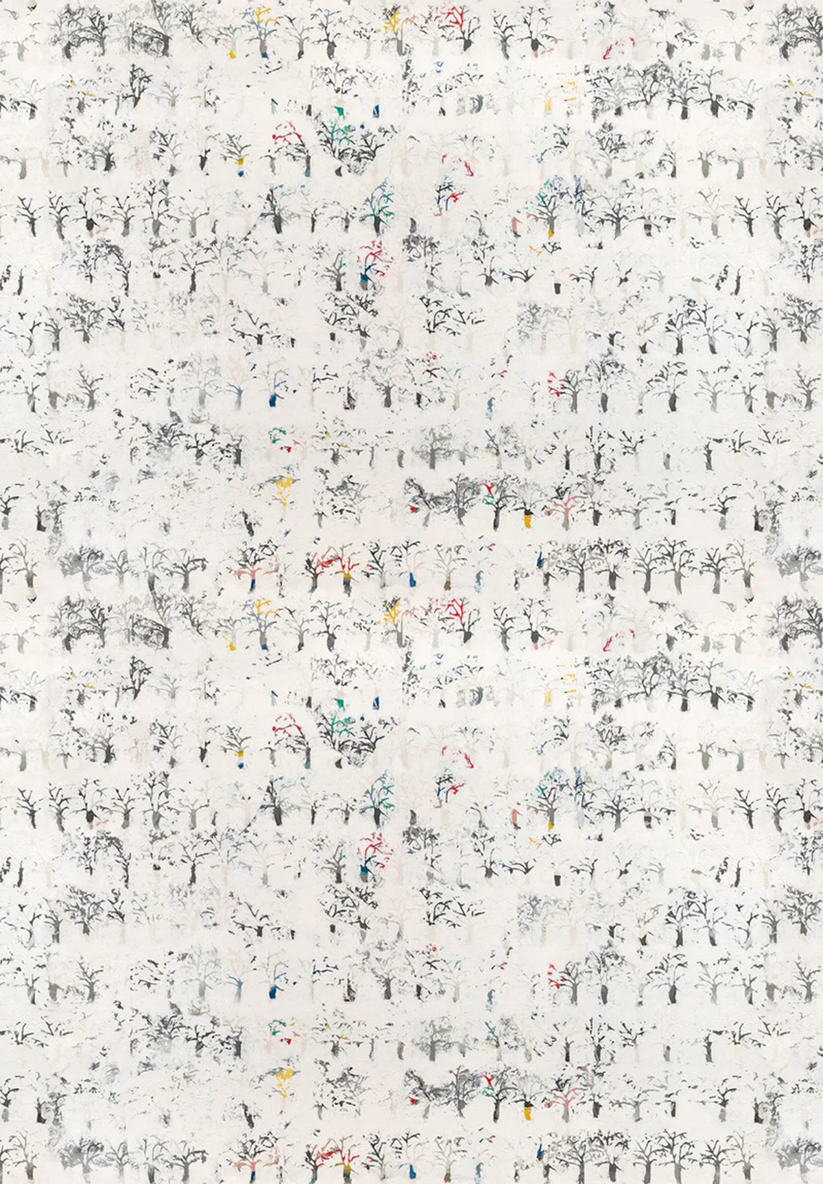 Papier peint panoramique Arbre Songe Blanc A - 1/2/3/4 - Isidore Leroy