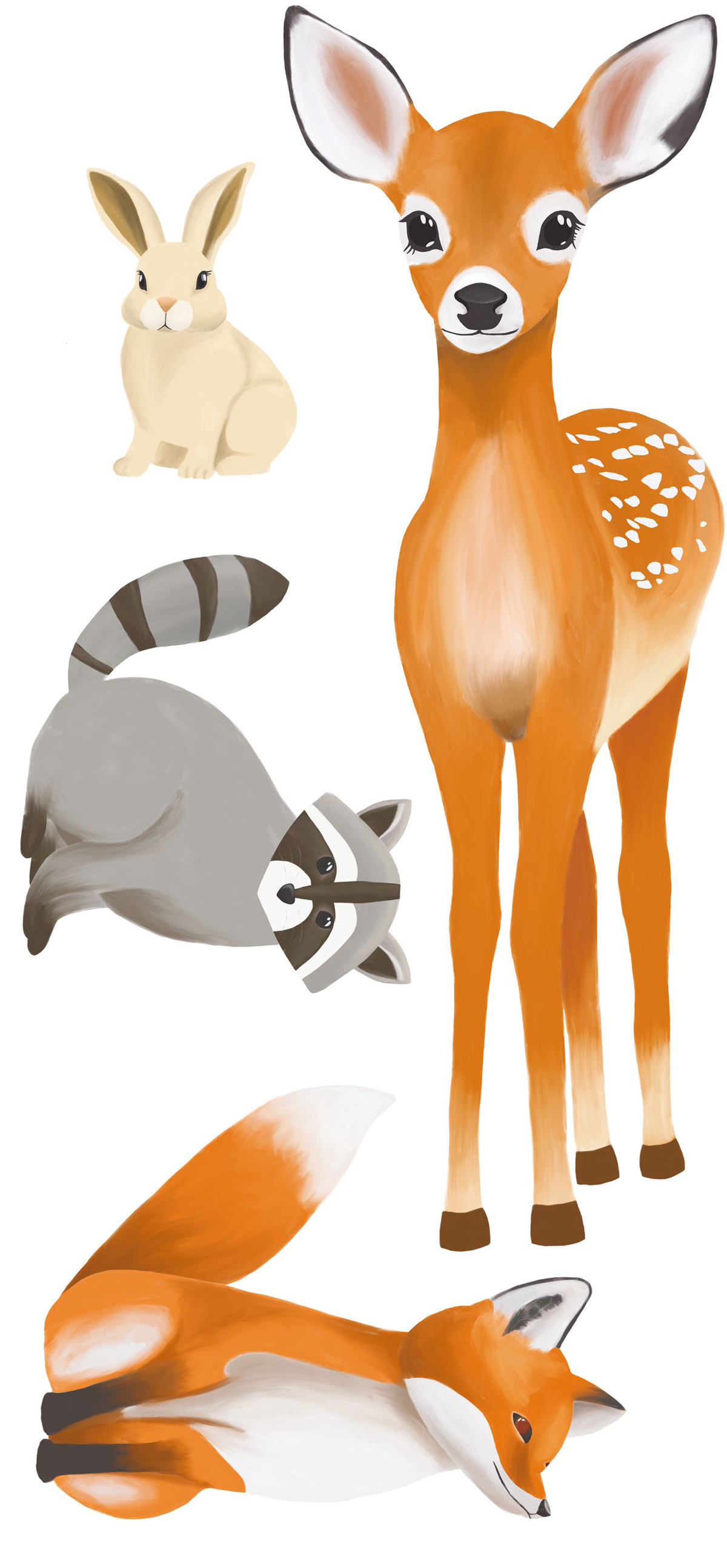 Papier peint pré-encollé Animaux de la forêt - Les Minis Mondes de Casélio | Réf. MNM105873020