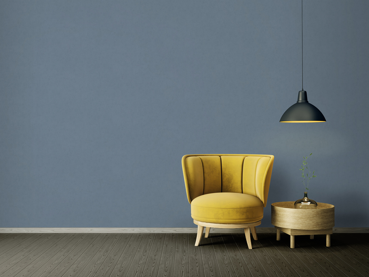 Papier peint Uni Plâtre bleu jean - Arcade d'Architects Paper | Réf. 39331-4