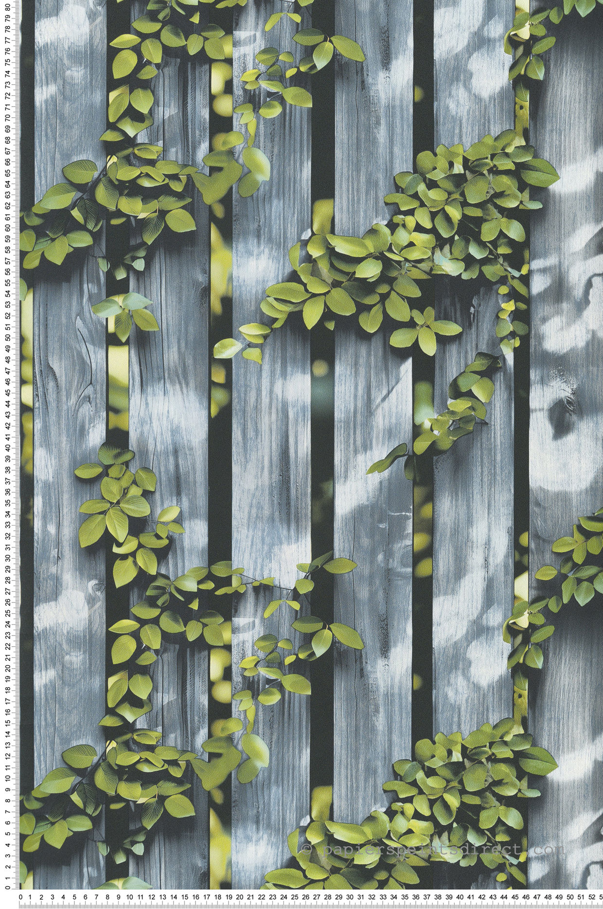 Papier Peint Palissade Végétaux Bois gris - Illusion d'Ugépa | Réf. UGP-M88909