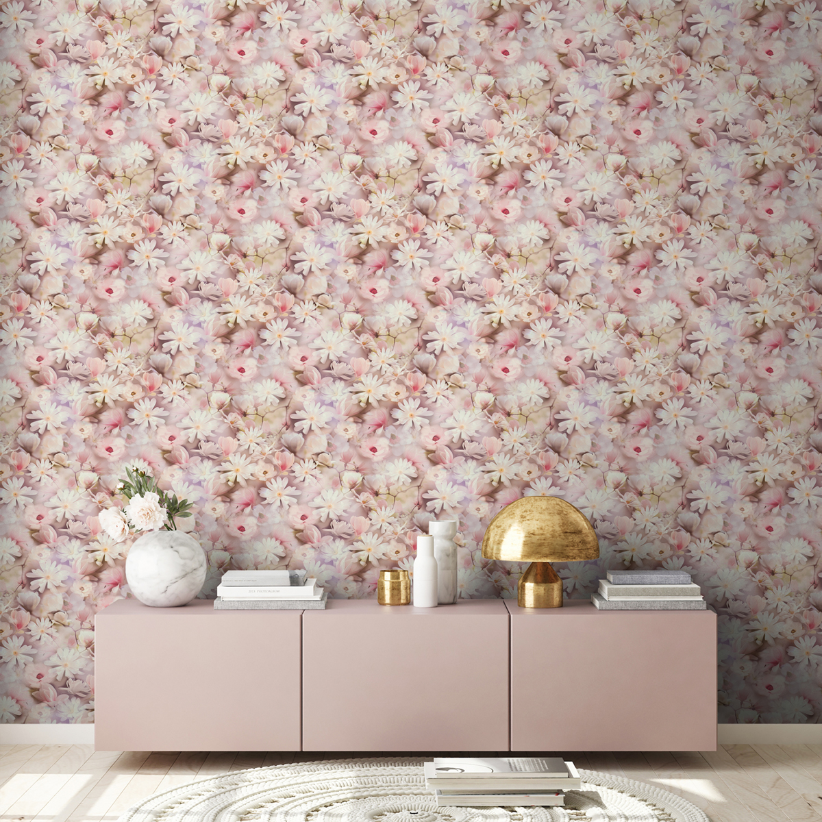 Papier peint Fleurs Finest Blossom rose - Pintwalls d'A.S. Création | Réf. AS-387222