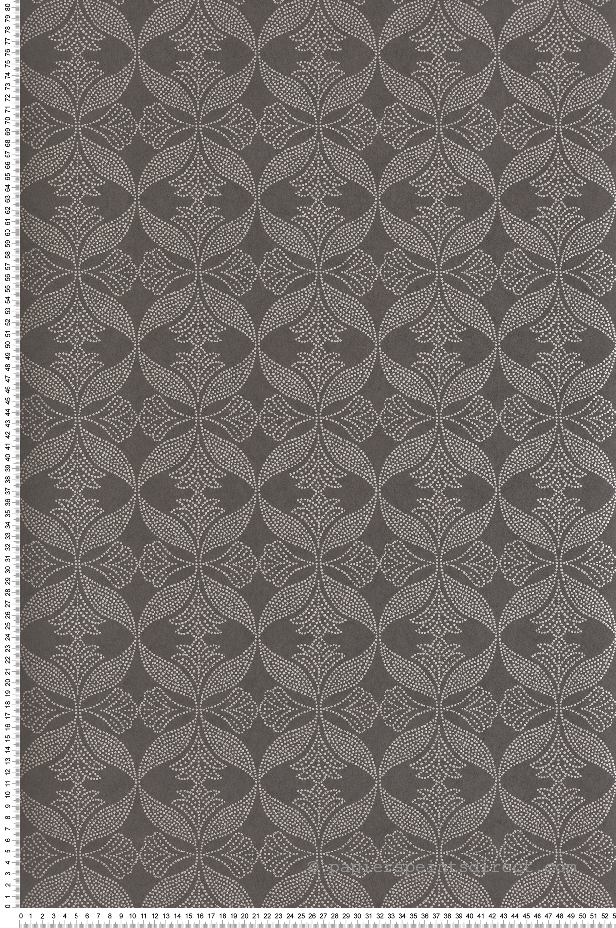 Papier peint Art Déco Graphique brun gris argenté - Esterel de Montecolino | Réf. MC-AN28233