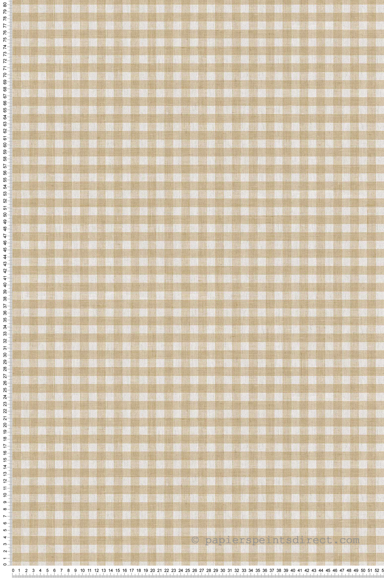 Papier peint Vichy Carreaux Champêtre beige - Stripes & Checks de Montecolino | Réf. MC-ST38416