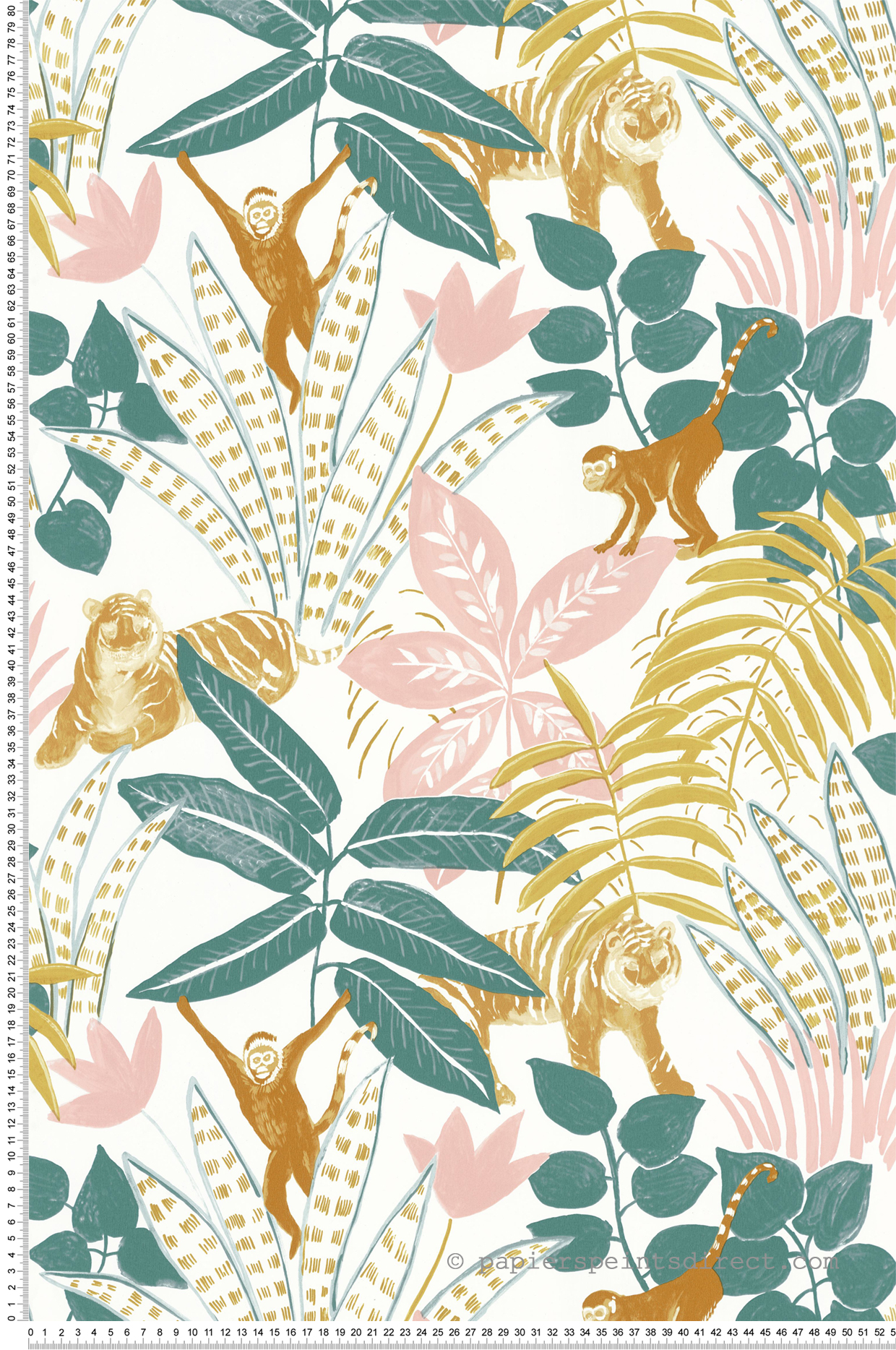 Papier peint Tropical Aventure rose - L'escapade de Casélio | Réf. EPA102317244