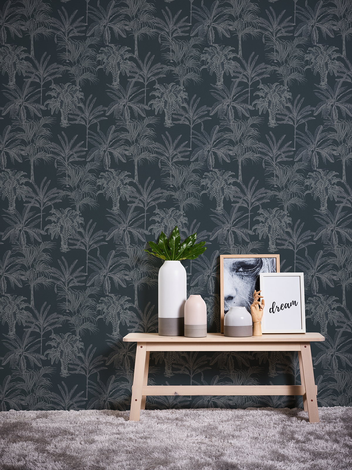 Papier peint Palmier Jungle noir - Change is good de Michalsky | Réf. MC-37983-2