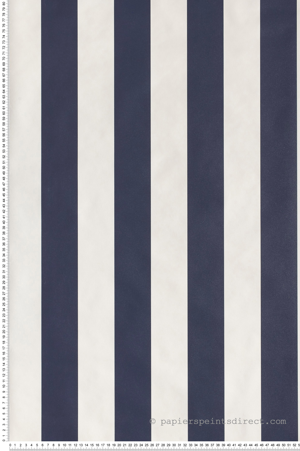 Papier Peint Rayures classiques marine-blanc - Jeux de rayures 2 de Lutèce  | Réf. LTC-G67523