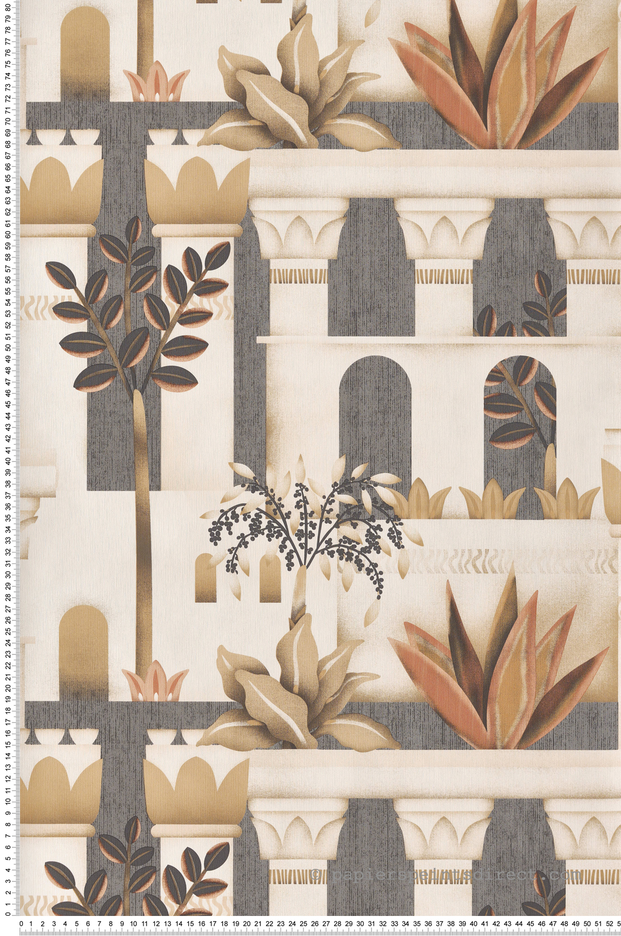 Papier Peint Architecture Egypte gris souris - Nomade d'Ugépa | Réf. UGP-M65909