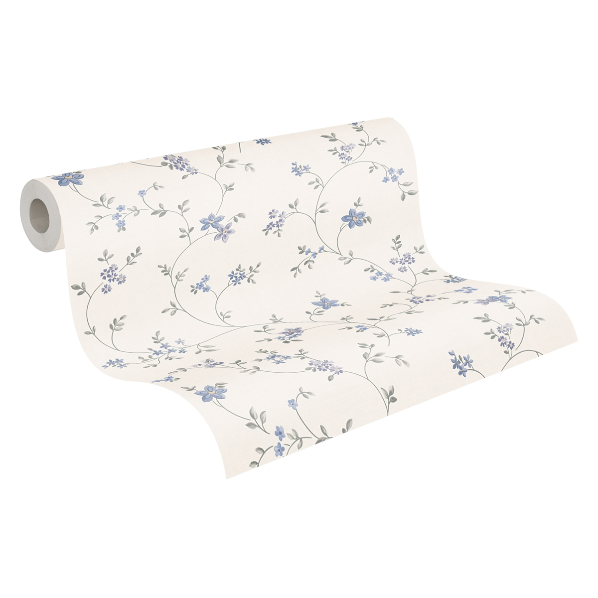Papier peint Ramage Fleur Charme gris lavande - Maison Charme d'A.S. Création ROLL | Réf. AS-390713