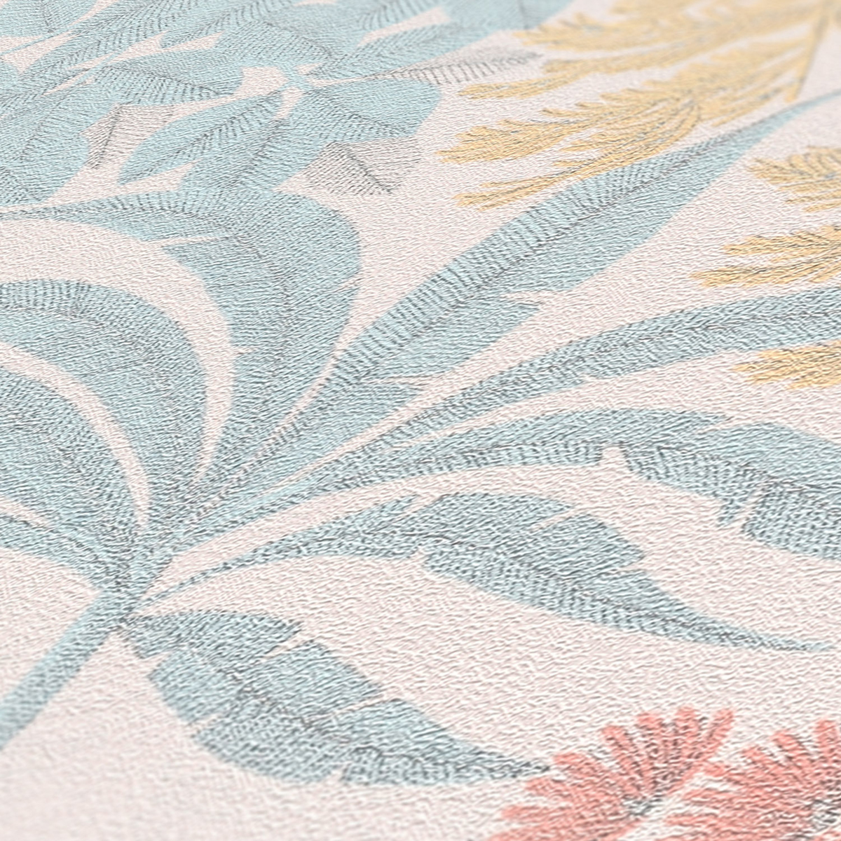 Papier peint Végétal Métal Zoé pastel argenté - Metropolitan Stories 3 d'A.S. Création AMB5 | Réf. AS-391281