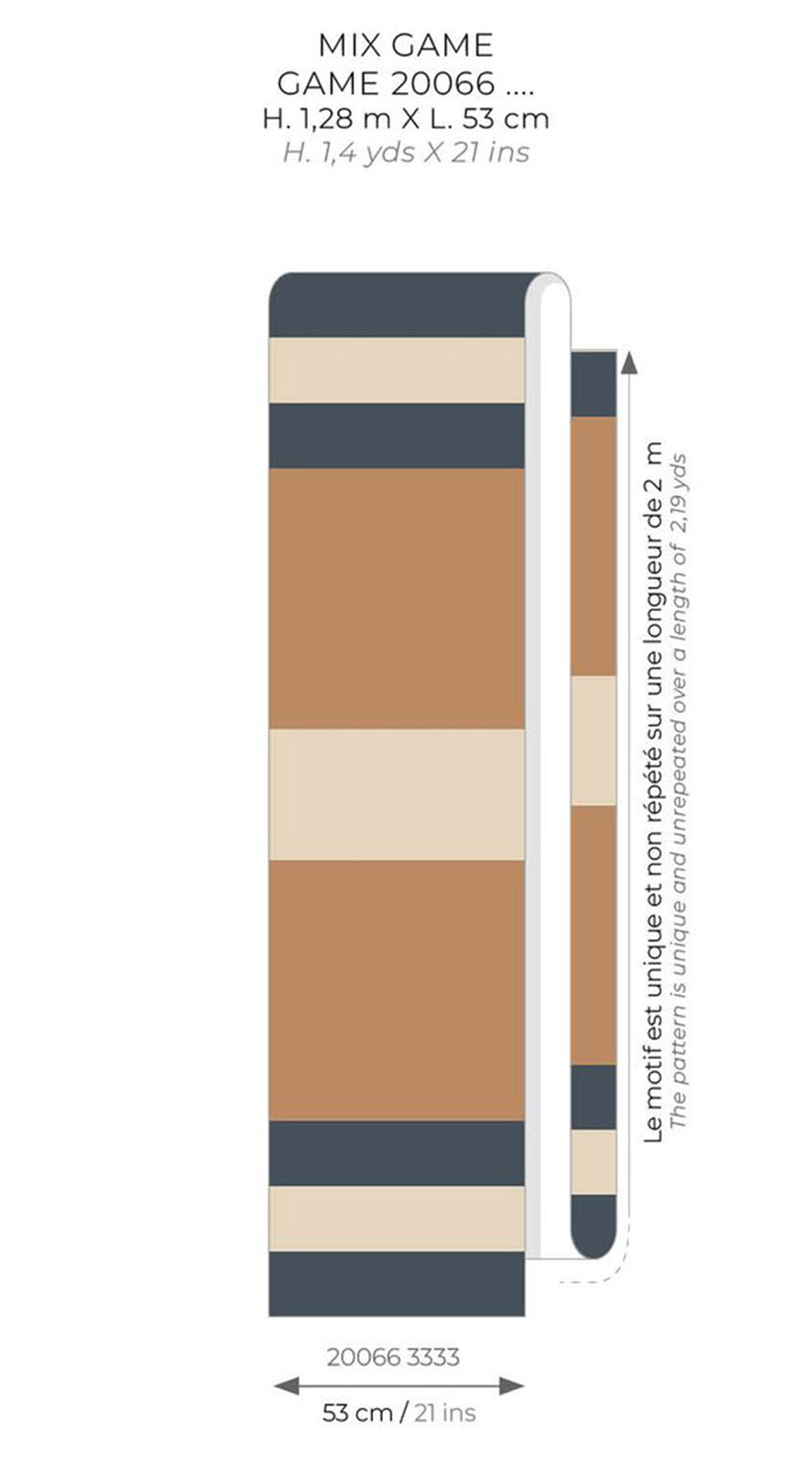 Papier peint Géométrie Mix terracotta - Color Game de Casadéco AMB2| Réf. GAME200663333