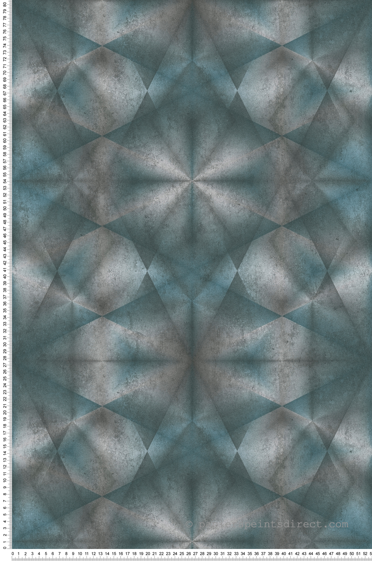 Papier peint Géométrique Diamant bleu irisé - My Home My Spa d'A.S. Création | Réf. SP15847