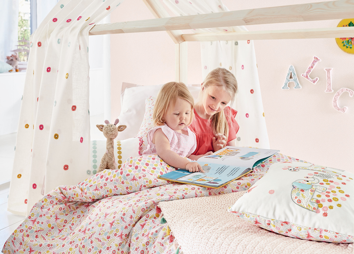 Tissu Fruit Taquin rose - Rose et Nino de Camengo | Réf. CAM-45510106