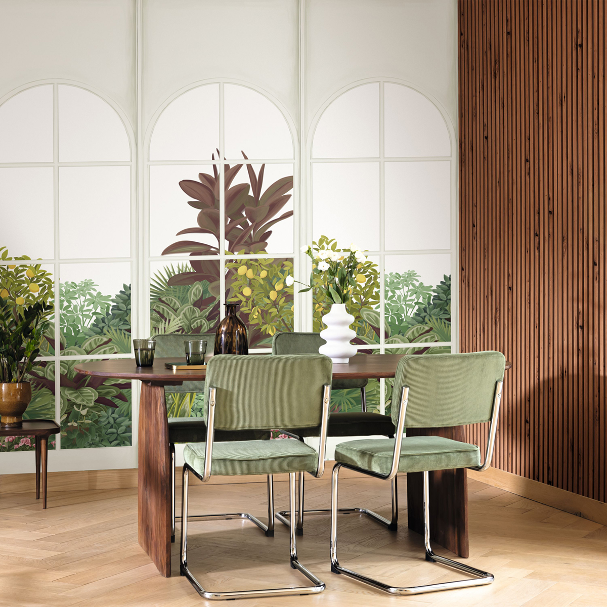 Papier peint panoramique Végétaux Verdant Cascade vert 212 X 310 - Kitchen Box de Casélio | Réf. KBO106927227