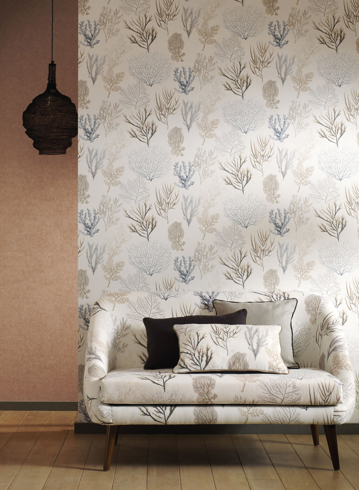 Papier peint Marin Corail grège - Seaside de Casadéco | Réf. SEAS83979122